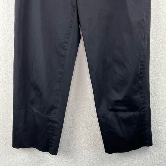 AYR The Me Time Black Pleated Relaxed Fit Chino Cropped Trouser Pants 2 - Picture 7 of 14